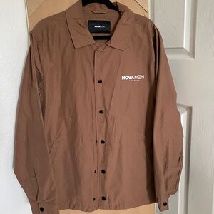 Brown button up casual jacket